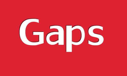 gaps true type font gaps