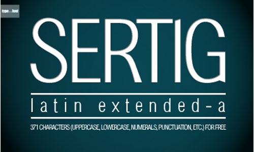 sertig designer font sertig