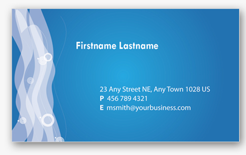 4 Blue Personal Business Cards Templates
