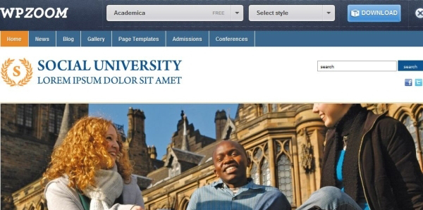 Academica Awesome Free WordPress Themes for Business Websites