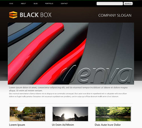 Black Box Awesome Free WordPress Themes for Business Websites