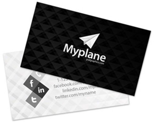 Black and White Business Card Template