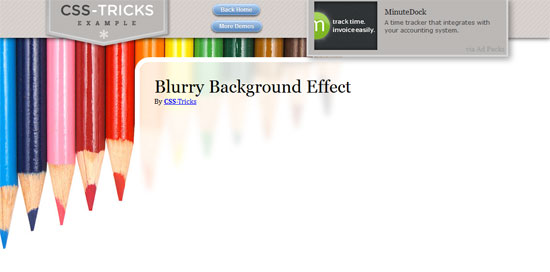 Blurry-Background-Effect PSD to HTML and CSS Conversion Tutorials