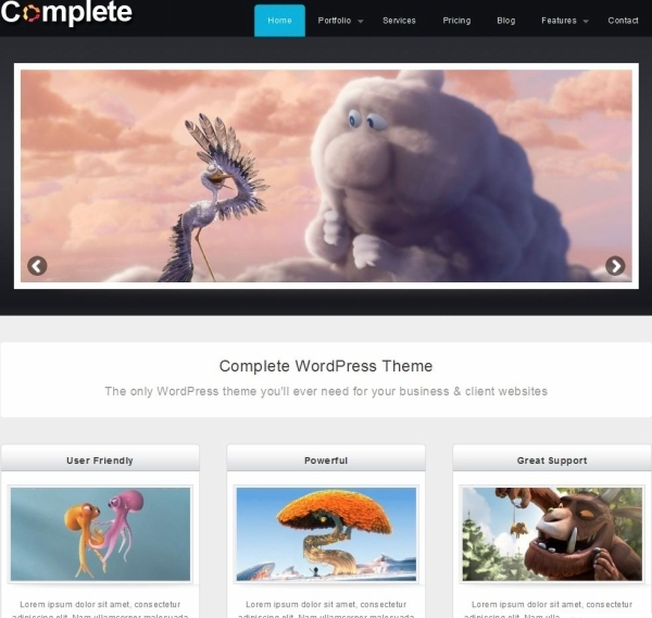 Complete WordPress Theme Awesome Free WordPress Themes for Business Websites