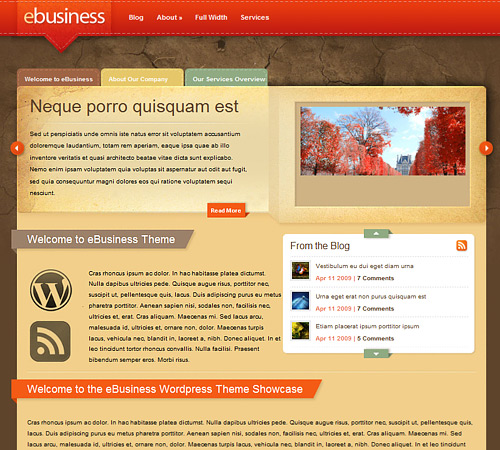 Ebusiness Awesome Free WordPress Themes for Business Websites