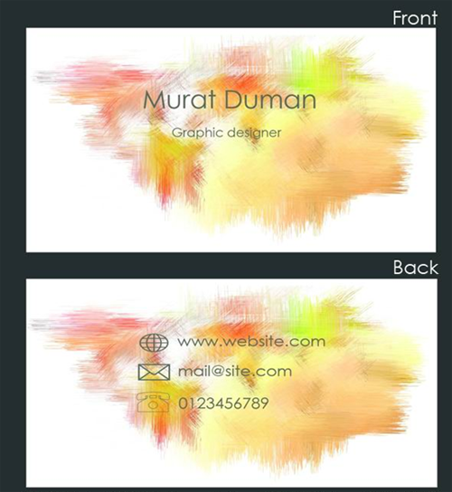 Free Colored Business Card PSD