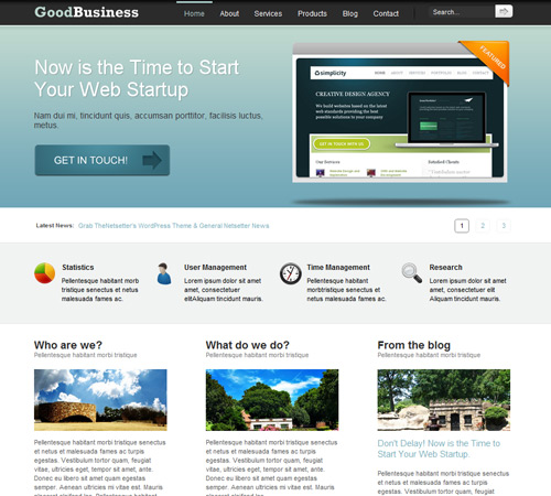 Good Business Awesome Free WordPress Themes for Business Websites
