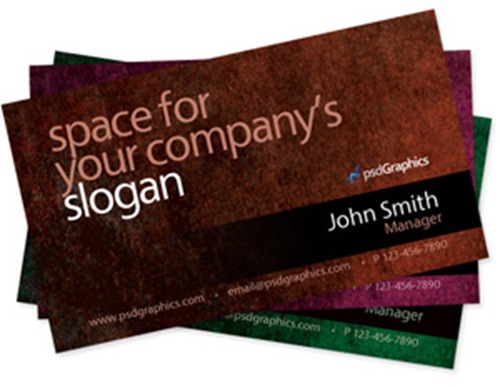Grunge Business Card Photoshop Template