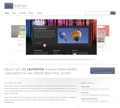 Levitation WordPress Business & Portfolio Awesome Free WordPress Themes for Business Websites
