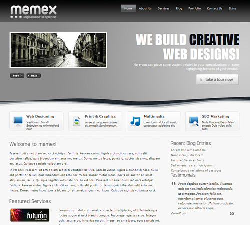 Memex Business WordPress Template Awesome Free WordPress Themes for Business Websites