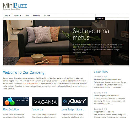 Minibuzz Awesome Free WordPress Themes for Business Websites