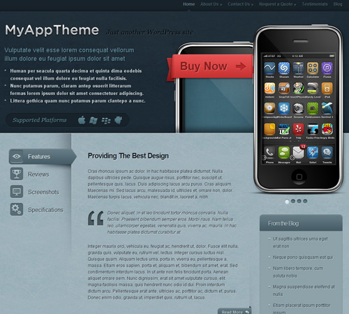 My app Awesome Free WordPress Themes for Business Websites