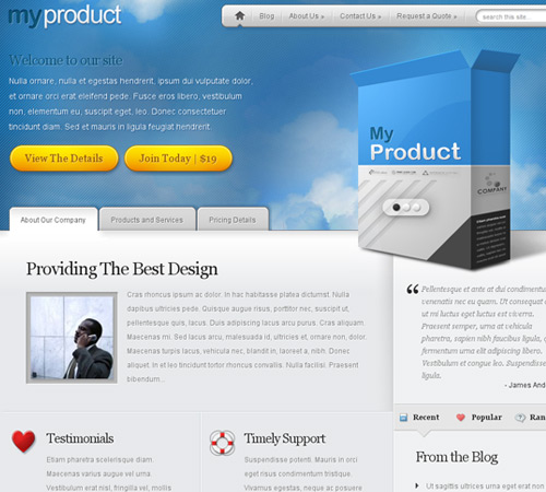 Myproduct Awesome Free WordPress Themes for Business Websites