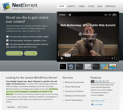 NextElement Awesome Free WordPress Themes for Business Websites