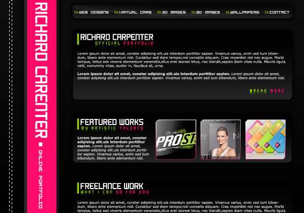 Portfolio Layout Portfolio Layout PSD to HTML/CSS Conversion Tutorials