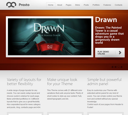 Prosto Awesome Free WordPress Themes for Business Websites