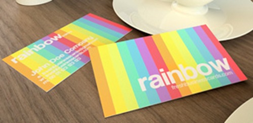 Rainbow Business Card Template