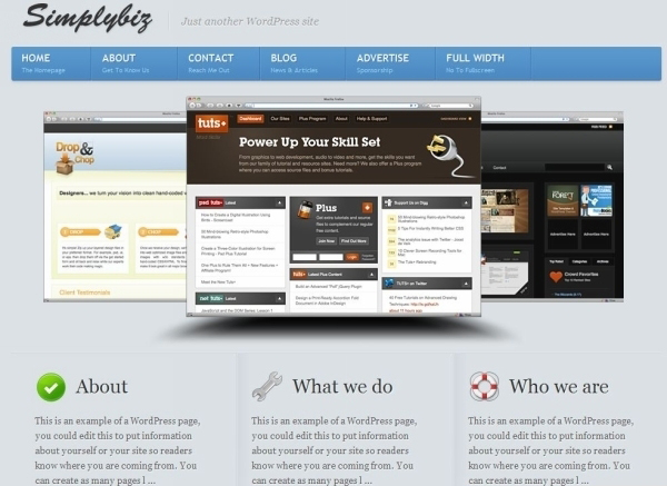 SimplyBiz Awesome Free WordPress Themes for Business Websites
