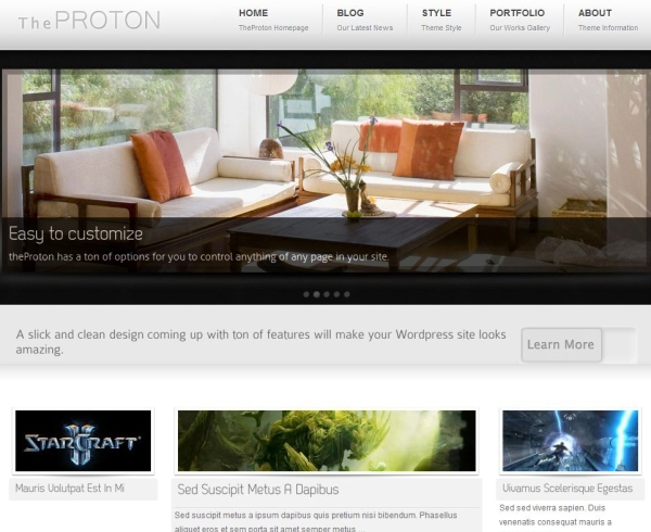 The Proton Awesome Free WordPress Themes for Business Websites