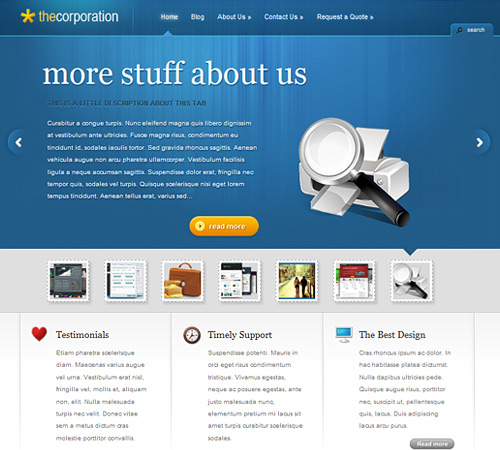 The Corporation Awesome Free WordPress Themes for Business Websites