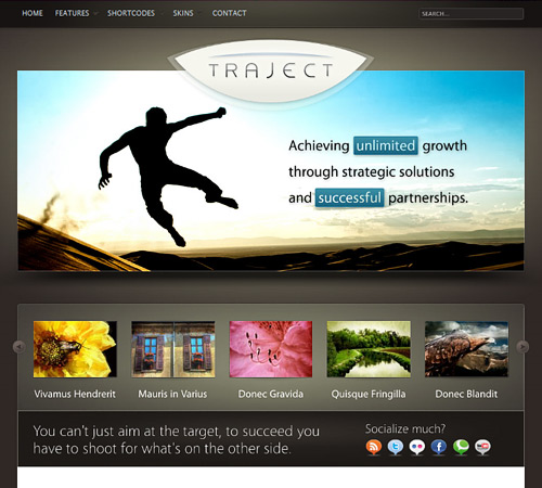 Traject Awesome Free WordPress Themes for Business Websites