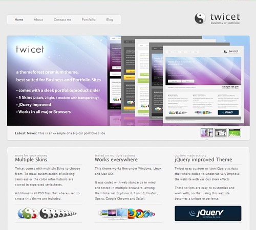 Twicet Business & Portfolio Awesome Free WordPress Themes for Business Websites
