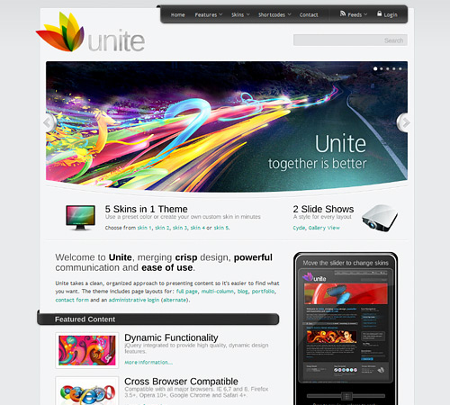 Unite Awesome Free WordPress Themes for Business Websites