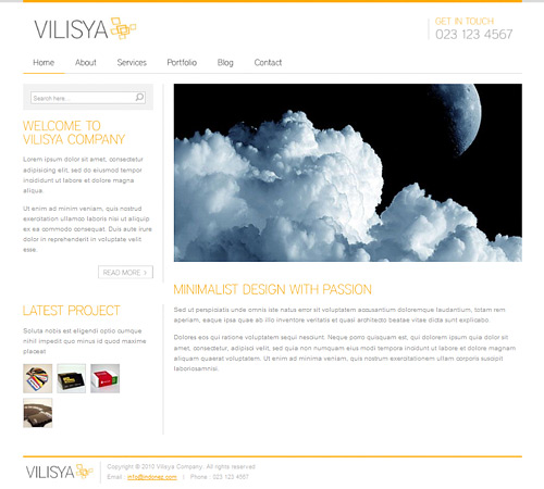 Vilisya Awesome Free WordPress Themes for Business Websites
