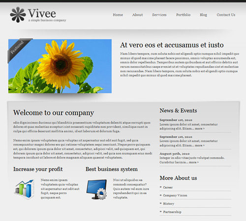Vivee Awesome Free WordPress Themes for Business Websites