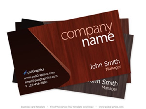 Wooden Theme Business Card Template