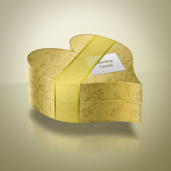 Create a Golden Heart-Shaped Box