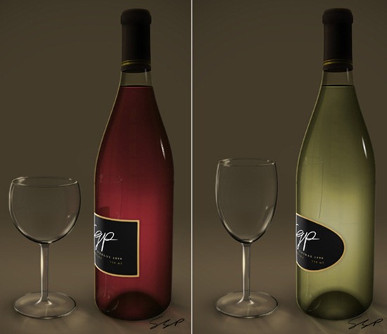 Create a Wine Bottle and Glass with Smart Objects