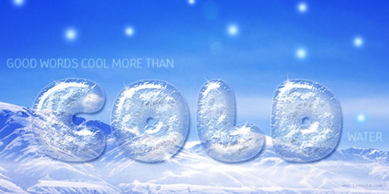 Simple Ice Text Effect Simple Ice Text Effect