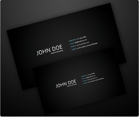 Simple Dark Business Card Simple Dark Business Card