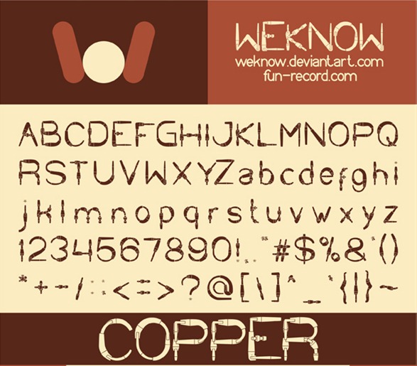 copper font by weknow