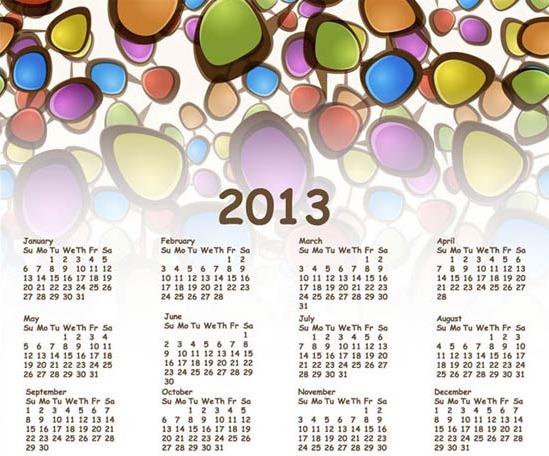 2013 CALENDAR VECTOR 2