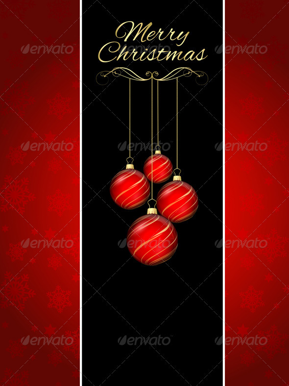 Christmas background with hanging baubles Christmas background with hanging baubles