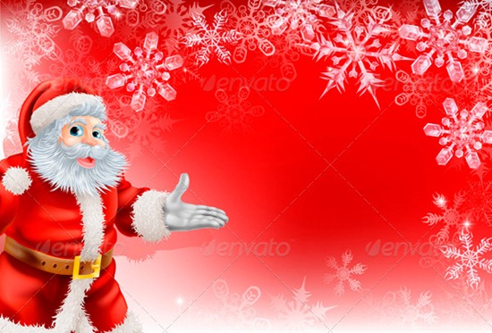 Red Santa Christmas Snowflake background Red Santa Christmas Snowflake background