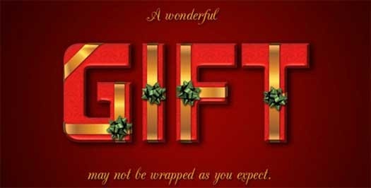 Wrapped-Gift-Box-Text-Effect Wrapped-Gift-Box-Text-Effect