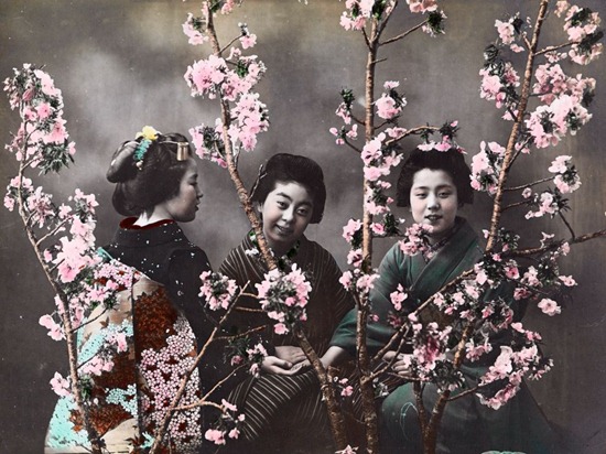 Women-With-Cherry-Blossoms-Japan