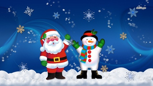 santa-and-frosty-christmas-wallpaper