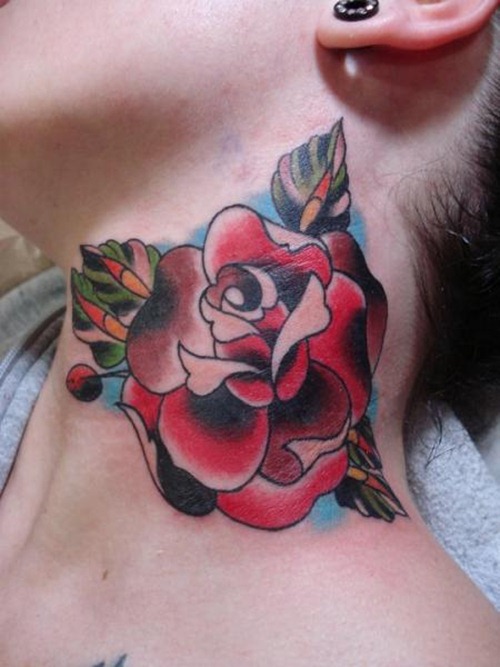 valentine's day tattoos on neck for girl 2013