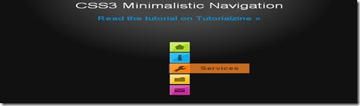 CSS3 Minimalistic Navigation Menu