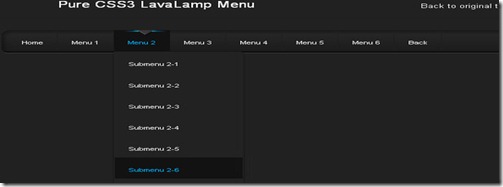Pure CSS3 Lava Lamp Menu