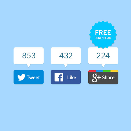Flat Share Buttons
