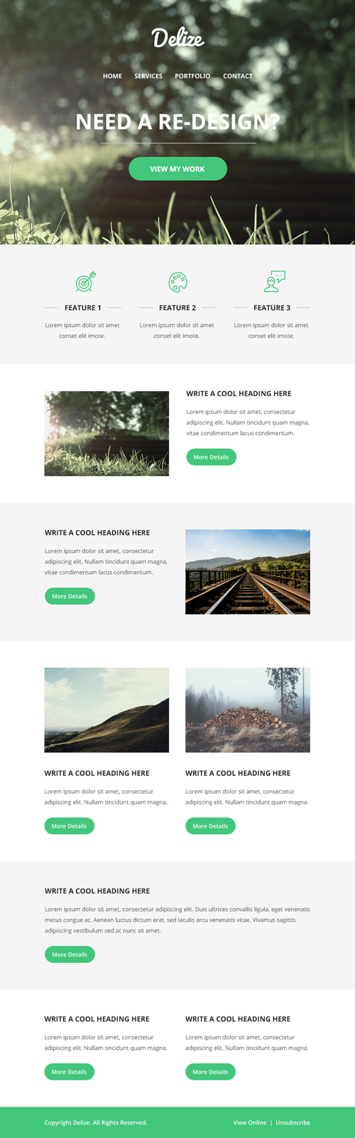 Delize Email PSD Theme