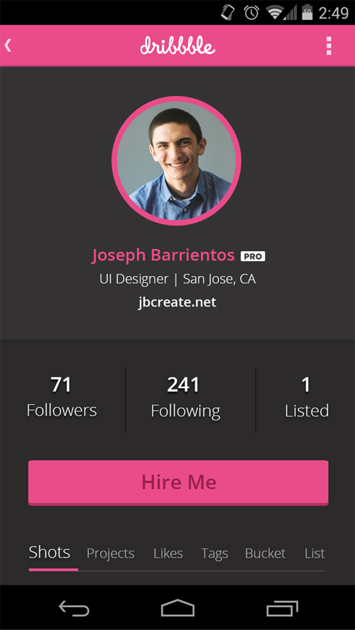 Dribbble Profile