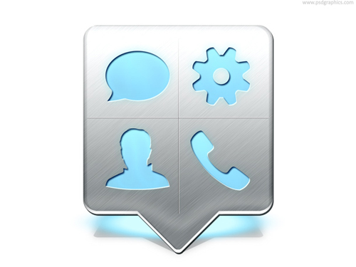 Cellphone menu pointer (PSD)