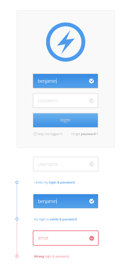 Sign in - Flat design - Free PSD
