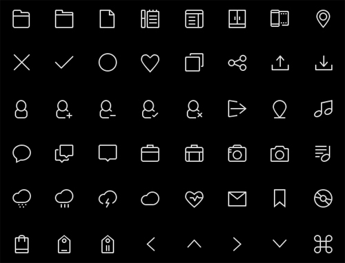 Budicon - 48 free line icon